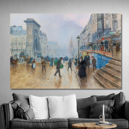 Boulevard Saint-Denis A Parigi Jean Béraud jbr53 quadro stampato su tela
