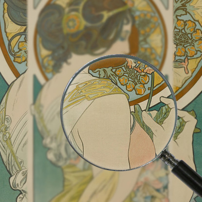 Primula Alphonse Mucha amu95 quadro stampato su tela