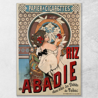 Riso Abadie Alphonse Mucha amu100 quadro stampato su tela