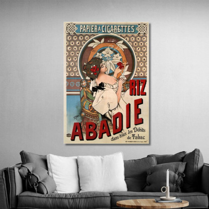 Riso Abadie Alphonse Mucha amu100 quadro stampato su tela