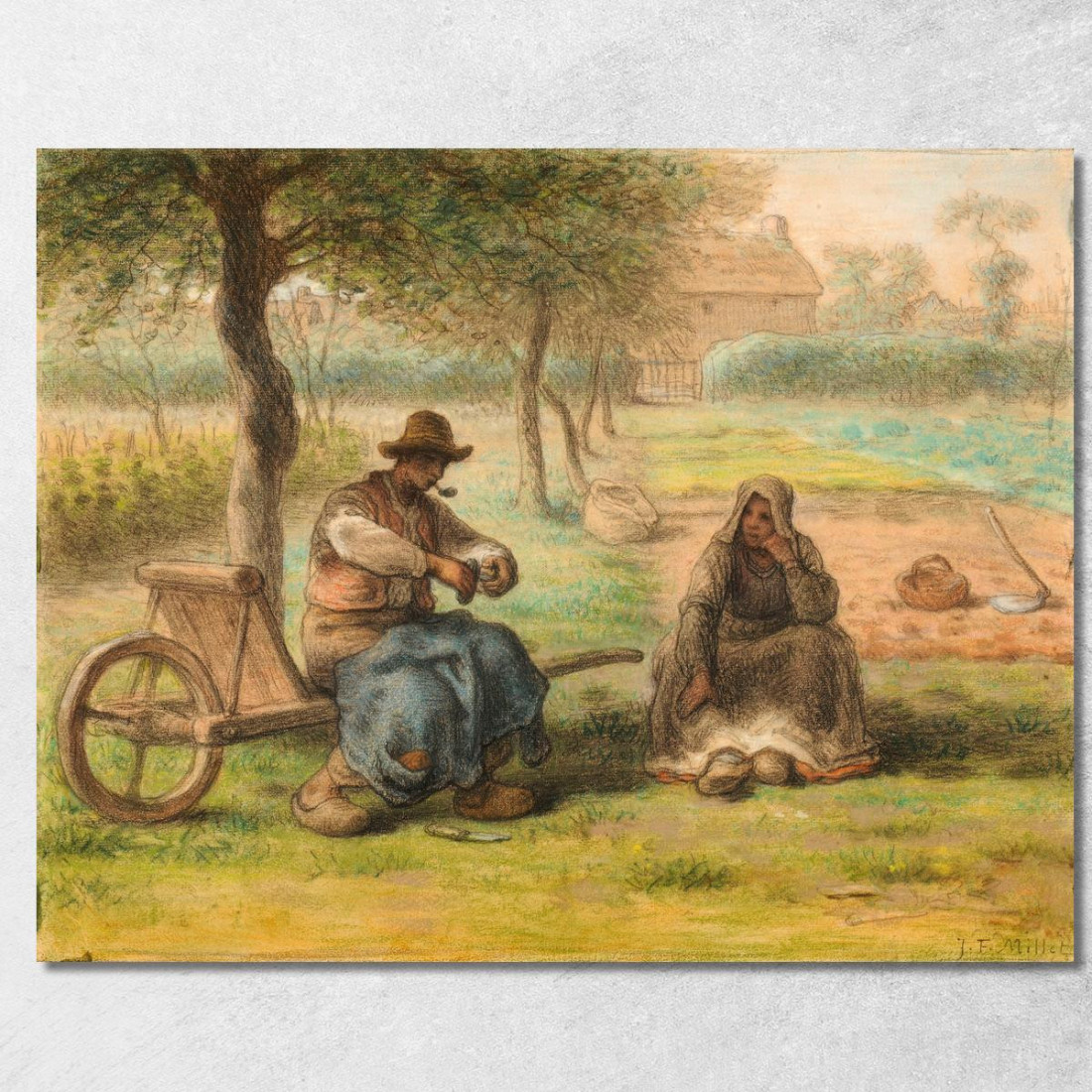 Riposa A Metà Giornata Jean-François Millet jfm30 quadro stampato su tela Riposa A Metà Giornata Jean-François Millet jfm30 quadro stampato su tela