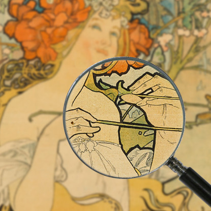 Domenica Domenica Alphonse Mucha amu109 quadro stampato su tela