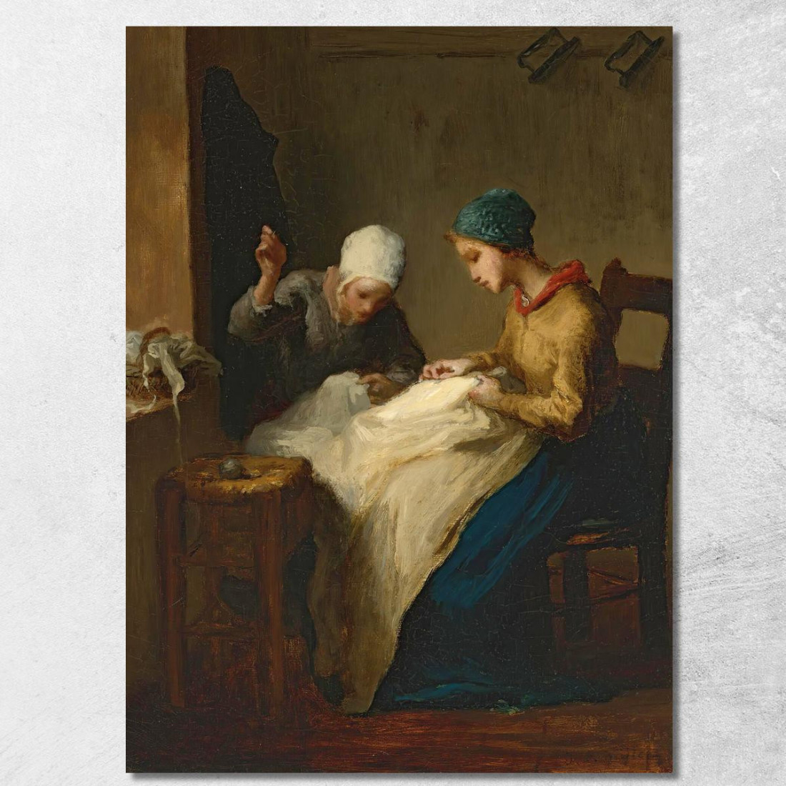 Le Giovani Sarte Jean-François Millet jfm81 quadro stampato su tela Le Giovani Sarte Jean-François Millet jfm81 quadro stampato su tela