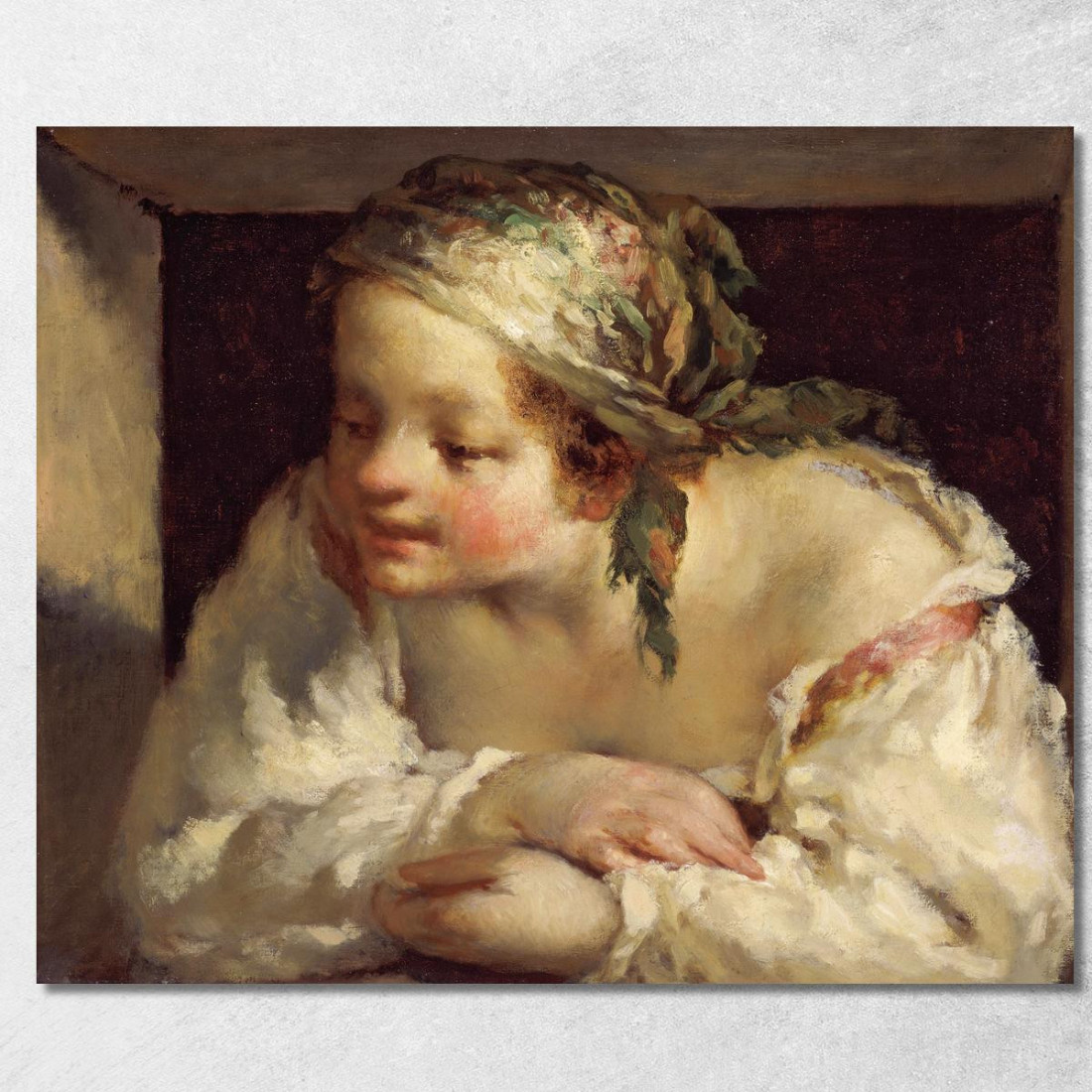 Giovane Donna Jean-François Millet jfm95 quadro stampato su tela Giovane Donna Jean-François Millet jfm95 quadro stampato su tela