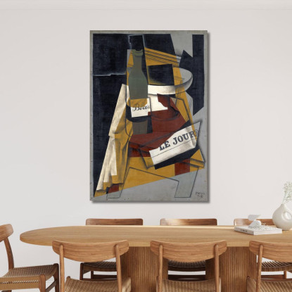Bottiglia E Portafrutta Bottiglia Di Giornale E Portafrutta Juan Gris jgr12 quadro stampato su tela