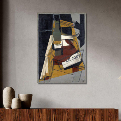 Bottiglia E Portafrutta Bottiglia Di Giornale E Portafrutta Juan Gris jgr12 quadro stampato su tela