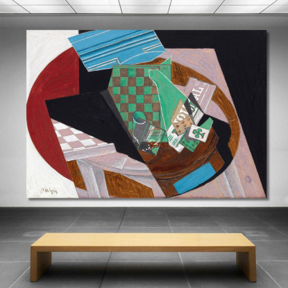 Scacchiera E Carte Da Gioco Juan Gris jgr15 quadro stampato su tela