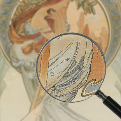 Le Arti 4 Alphonse Mucha amu116 quadro stampato su tela