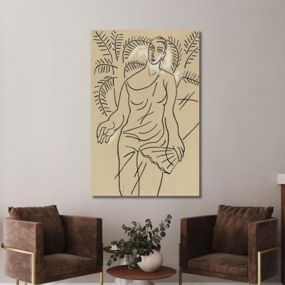 Donna Con Ventaglio Donna Con Ventaglio Juan Gris jgr23 quadro stampato su tela