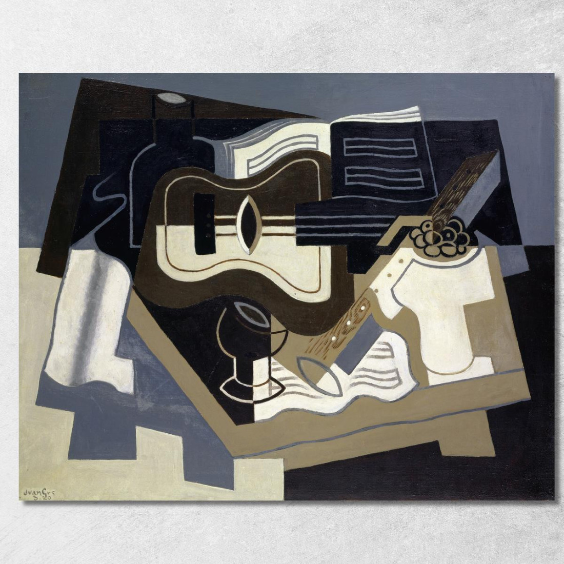 Chitarra E Clarinetto Juan Gris jgr28 quadro stampato su tela Chitarra E Clarinetto Juan Gris jgr28 quadro stampato su tela