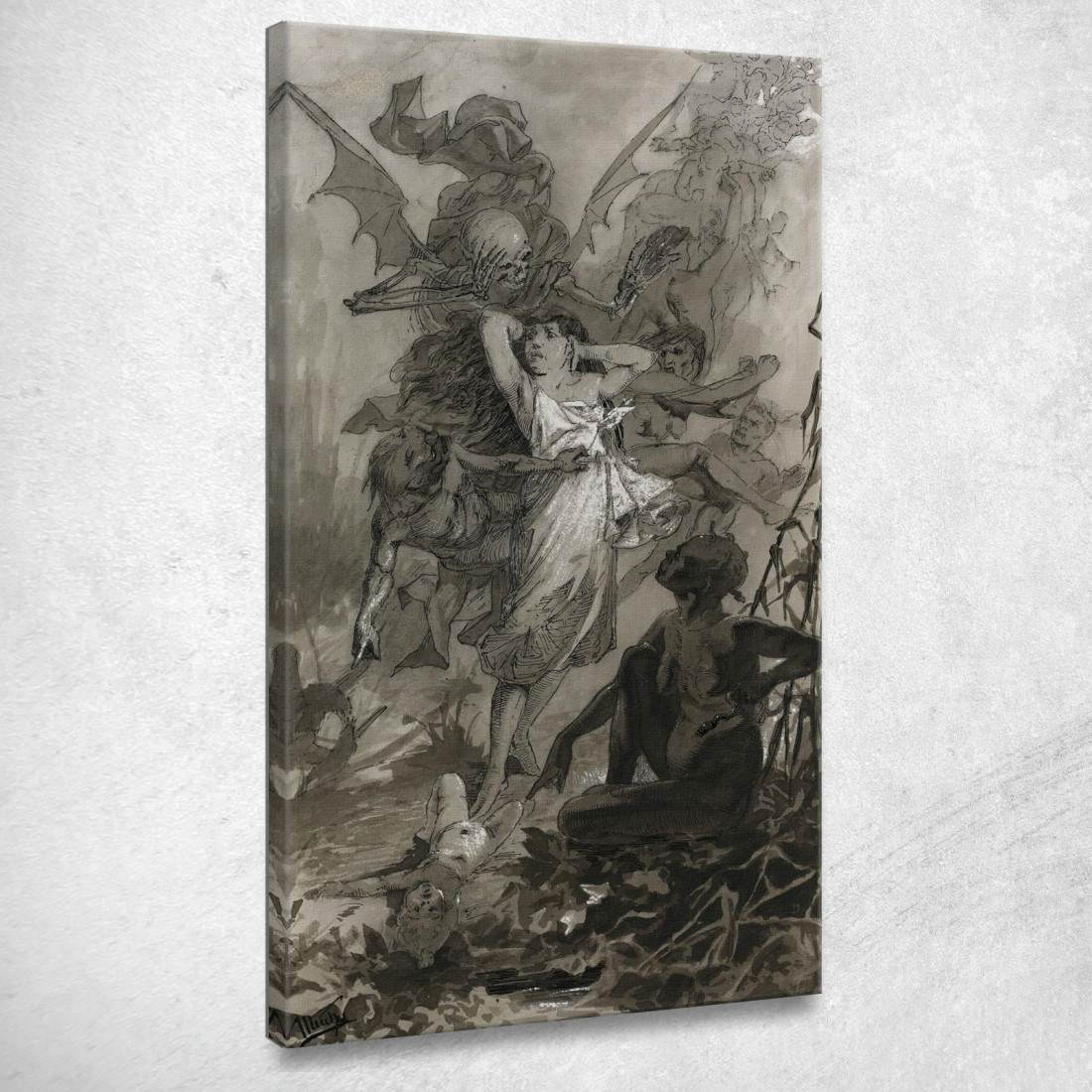 La Danza Della Morte Alphonse Mucha amu118 quadro stampato su tela La Danza Della Morte Alphonse Mucha amu118 quadro stampato su tela