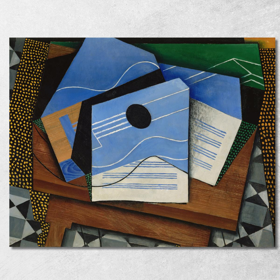 Chitarra Su Un Tavolo Juan Gris jgr30 quadro stampato su tela Chitarra Su Un Tavolo Juan Gris jgr30 quadro stampato su tela