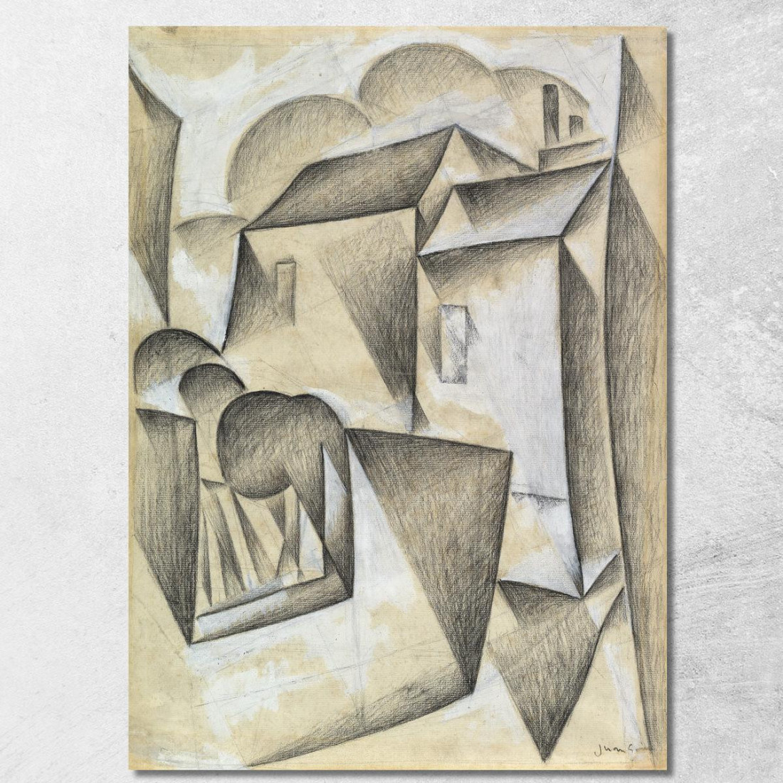 Case A Parigi Place Ravignan Juan Gris jgr33 quadro stampato su tela Case A Parigi Place Ravignan Juan Gris jgr33 quadro stampato su tela