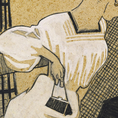 Uomo E Donna Sulla Panchina Juan Gris jgr52 quadro stampato su tela