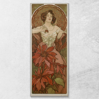Il Rubino Alphonse Mucha amu121 quadro stampato su tela