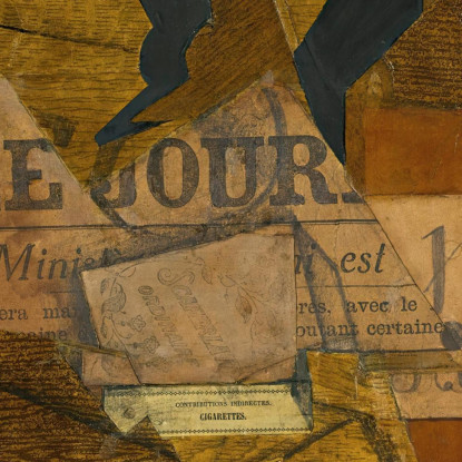 Tabacco Di Giornale E Bottiglia Di Vino Rosato Juan Gris jgr64 quadro stampato su tela