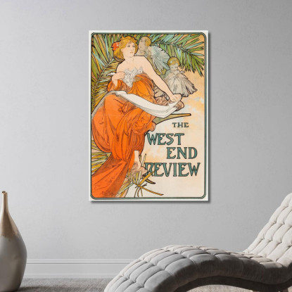 La Recensione Del West End Alphonse Mucha amu122 quadro stampato su tela