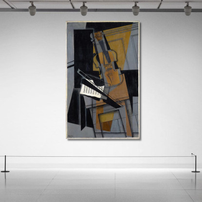 Il Violino Juan Gris jgr73 quadro stampato su tela