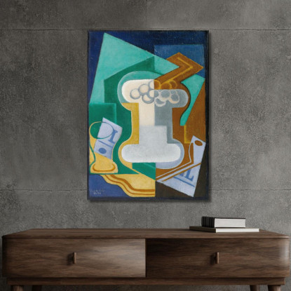 Vetro E Frutta Juan Gris jgr76 quadro stampato su tela