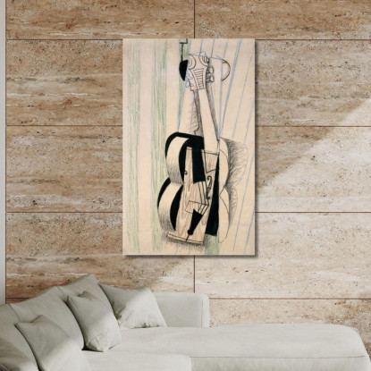Violino Appeso A Una Parete Juan Gris jgr78 quadro stampato su tela
