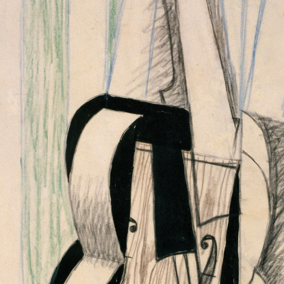 Violino Appeso A Una Parete Juan Gris jgr78 quadro stampato su tela