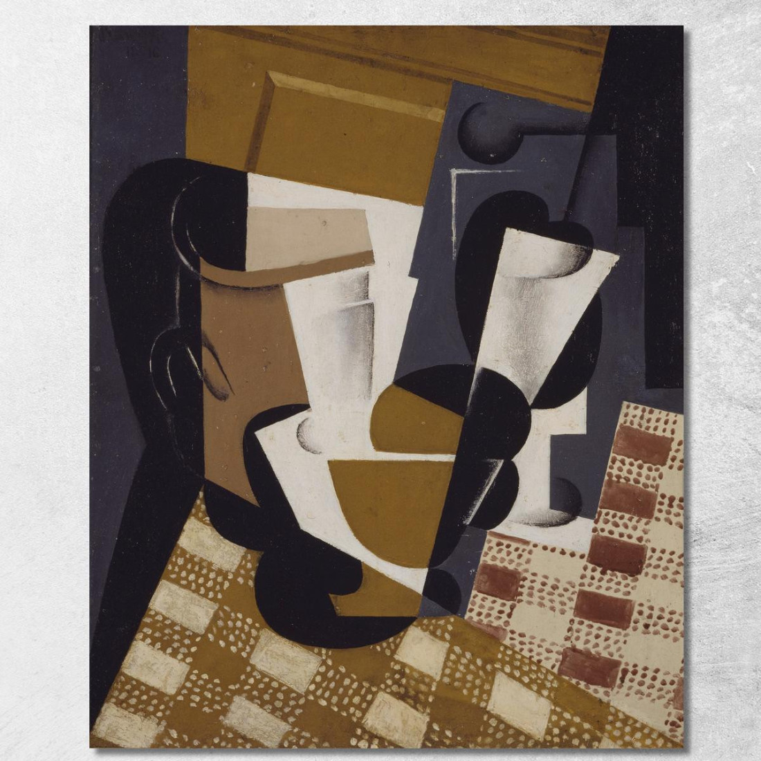 Brocca E Bicchiere Di Vino Juan Gris jgr79 quadro stampato su tela Brocca E Bicchiere Di Vino Juan Gris jgr79 quadro stampato su tela