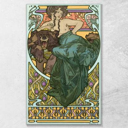 Senza Titolo 1902 Alphonse Mucha amu125 quadro stampato su tela