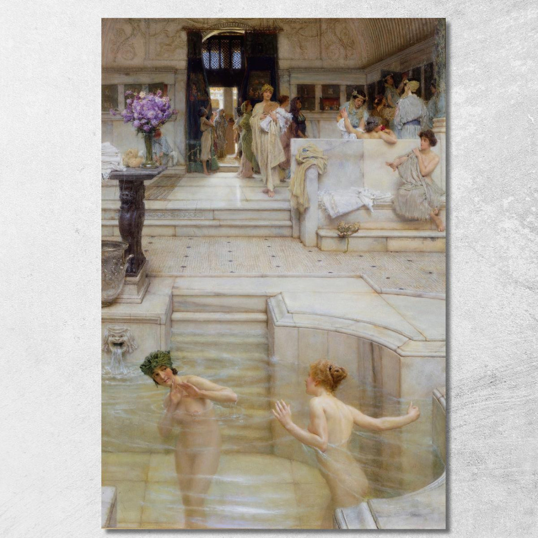Una Consuetudine Preferita Lawrence Alma-Tadema lat3 quadro stampato su tela Una Consuetudine Preferita Lawrence Alma-Tadema lat3 quadro stampato su tela