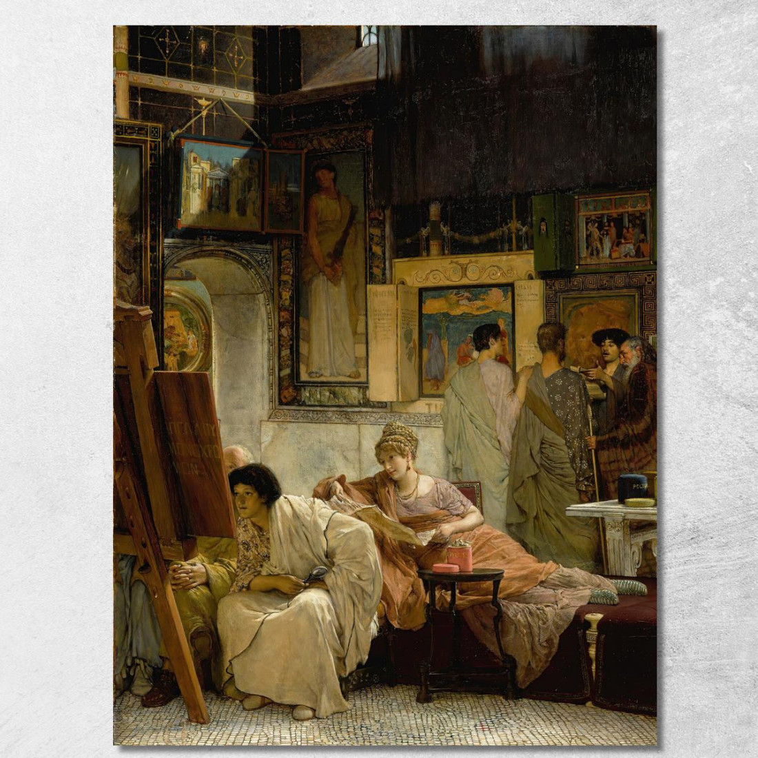 Una Galleria Di Immagini Lawrence Alma-Tadema lat6 quadro stampato su tela Una Galleria Di Immagini Lawrence Alma-Tadema lat6 quadro stampato su tela