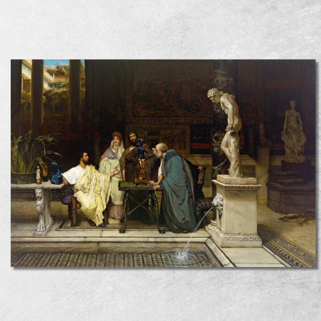 Un Amante Dell'Arte Lawrence Alma-Tadema lat10 quadro stampato su tela Un Amante Dell'Arte Lawrence Alma-Tadema lat10 quadro stampato su tela