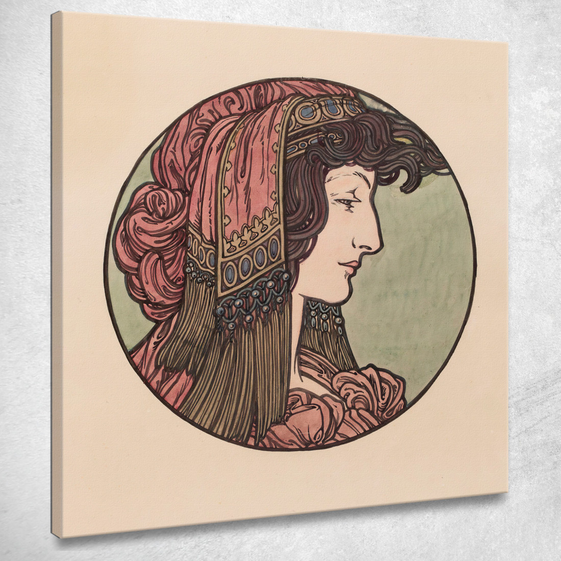 Vetrata Per La Facciata Della Boutique Fouquet 5 Alphonse Mucha amu131 quadro stampato su tela Vetrata Per La Facciata Della Boutique Fouquet 5 Alphonse Mucha amu131 quadro stampato su tela