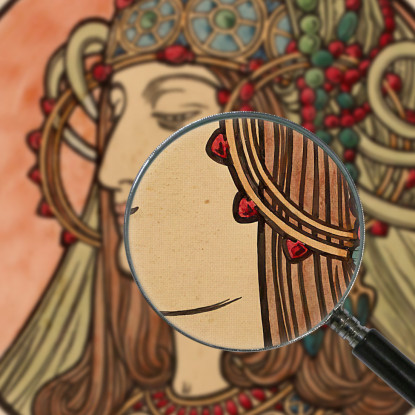 Vetrata Per La Facciata Della Boutique Fouquet 7 Alphonse Mucha amu133 quadro stampato su tela