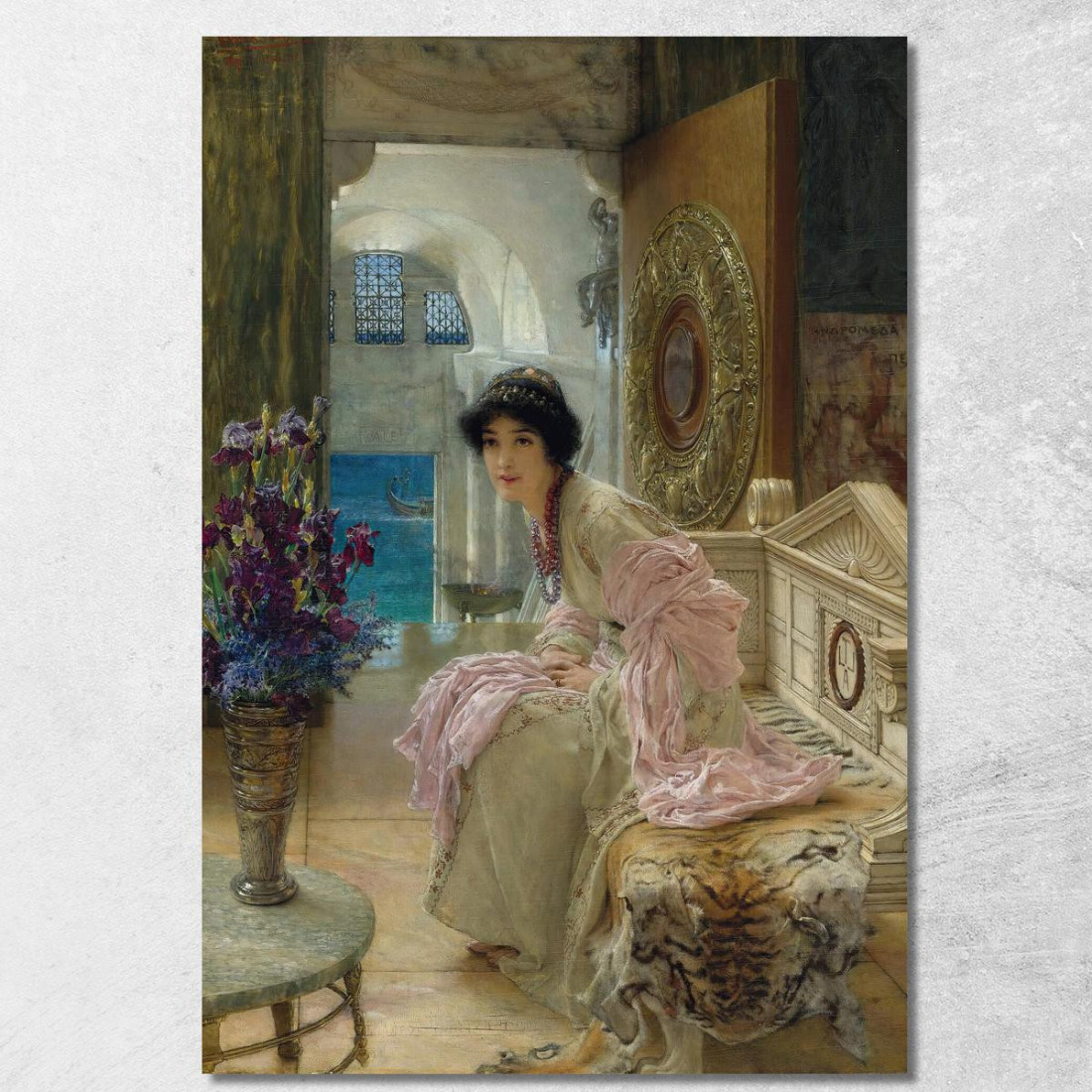 Guardare E Aspettare Lawrence Alma-Tadema lat48 quadro stampato su tela Guardare E Aspettare Lawrence Alma-Tadema lat48 quadro stampato su tela