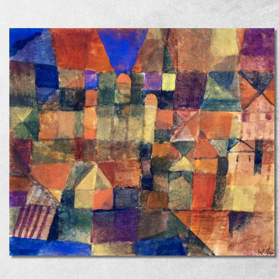 Città Con Le Tre Cupole Paul Klee pkl21 quadro stampato su tela Città Con Le Tre Cupole Paul Klee pkl21 quadro stampato su tela