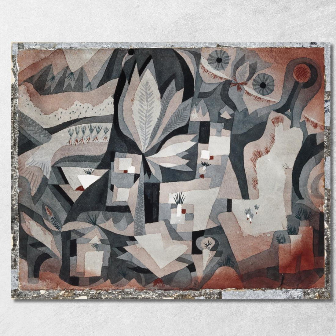 Giardino Più Secco Paul Klee pkl27 quadro stampato su tela Giardino Più Secco Paul Klee pkl27 quadro stampato su tela