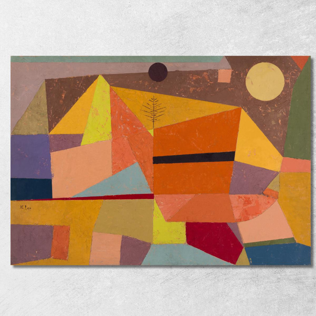 Sereno Paesaggio Montano Paul Klee pkl37 quadro stampato su tela Sereno Paesaggio Montano Paul Klee pkl37 quadro stampato su tela