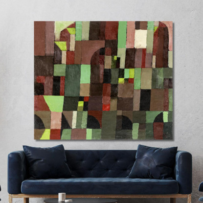 Architettura Rossa E Verde Paul Klee pkl72 quadro stampato su tela