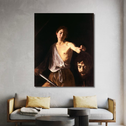 Davide Con La Testa Di Golia 1610 Caravaggio crv12 quadro stampato su tela