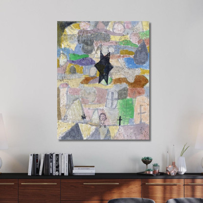 Sotto Una Stella Nera Paul Klee pkl90 quadro stampato su tela
