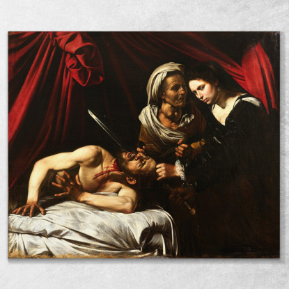 Giuditta Decapita Oloferne 2 Caravaggio crv14 quadro stampato su tela