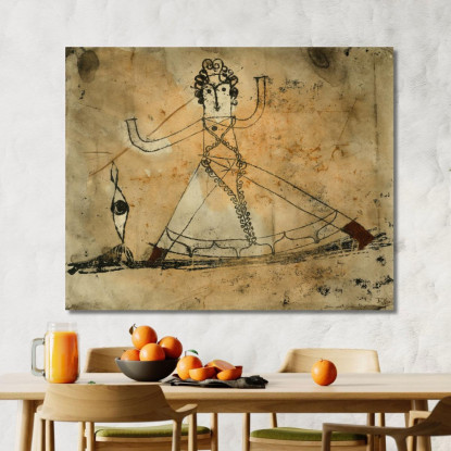 Grottesco Classico Paul Klee pkl114 quadro stampato su tela