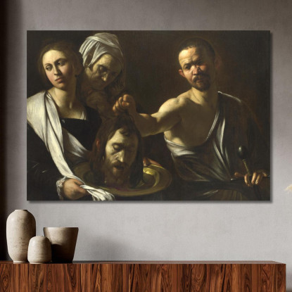 Salomè Riceve La Testa Di San Giovanni Battista Caravaggio crv20 quadro stampato su tela