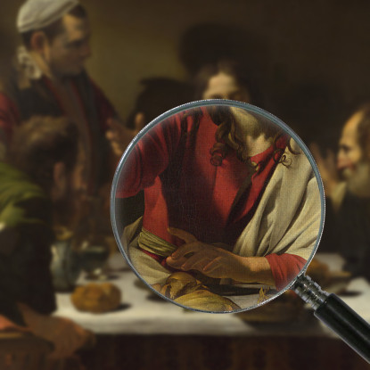 La Cena In Emmaus Caravaggio crv21 quadro stampato su tela