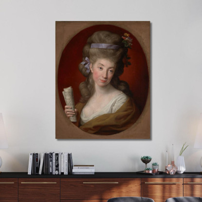 Ritratto Di Izabela Nata Lubomirska Moglie Di Ignacy Potocki Pompeo Batoni pbt31 quadro stampato su tela