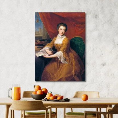 Ritratto Di Signora Margaret Georgiana Poyntz Pompeo Batoni pbt36 quadro stampato su tela