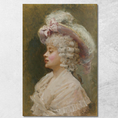 Una Signora Elegante Raimundo de Madrazo y Garreta rmg10 quadro stampato su tela