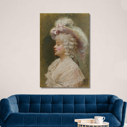 Una Signora Elegante Raimundo de Madrazo y Garreta rmg10 quadro stampato su tela