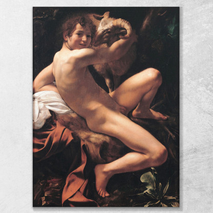 San Giovanni Battista 3 Caravaggio crv31 quadro stampato su tela