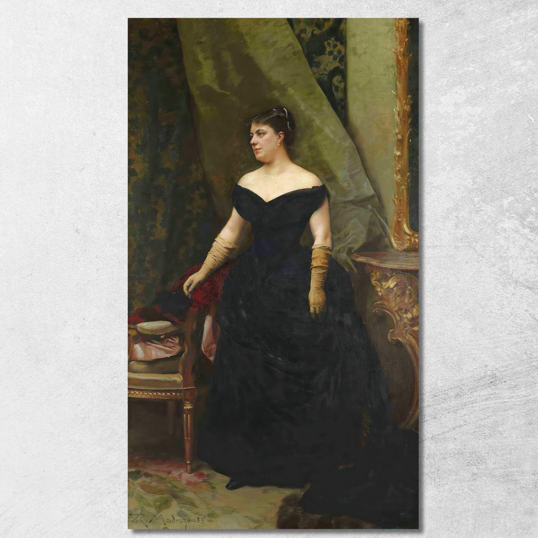 Ritratto Della Signora Isaac Hirsch Kann Nata Koenigswarter Raimundo de Madrazo y Garreta rmg24 quadro stampato su tela Ritratto Della Signora Isaac Hirsch Kann Nata Koenigswarter Raimundo de Madrazo y Garreta rmg24 quadro stampato su tela