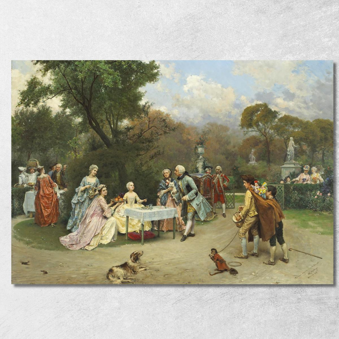 Principessa Nei Giardini Di Versailles Raimundo de Madrazo y Garreta rmg31 quadro stampato su tela Principessa Nei Giardini Di Versailles Raimundo de Madrazo y Garreta rmg31 quadro stampato su tela